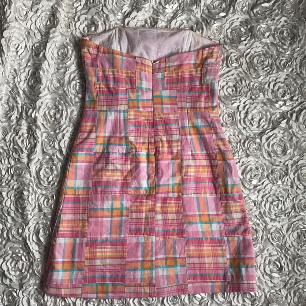. Y2k Nantucket Brand patchwork plaid dress size 0 - Picture 3 of 4